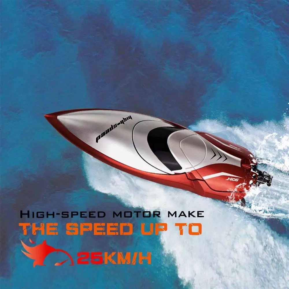 Новий TKKJ H106 2.4G High Speed ​​RC Boat 7.4V 600MAH Акумулятор РК-дисплей з дик. ​RC Boat 7.4V 600MAH Акумулятор РК-дисплей з дистанційним керуванням