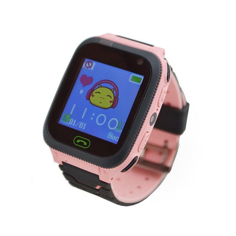 Дитячий наручний годинник Smart F3 смарт вотч годинник телефон GPS трекер Рожеві