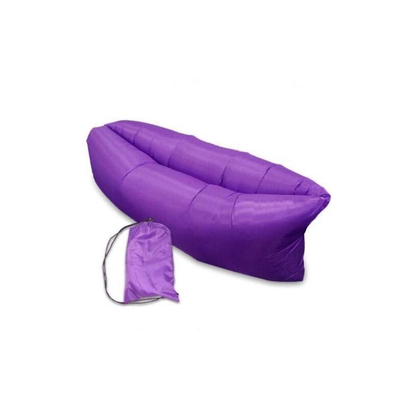 Диван мішок надувний матрац Lamzac Air Cushion Фіолетовий