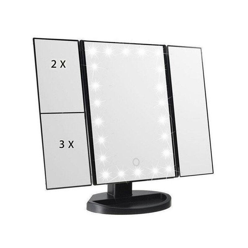 Дзеркало Superstar Magnifying Mirror для макіяжу з LED-підсвічуванням Чорний