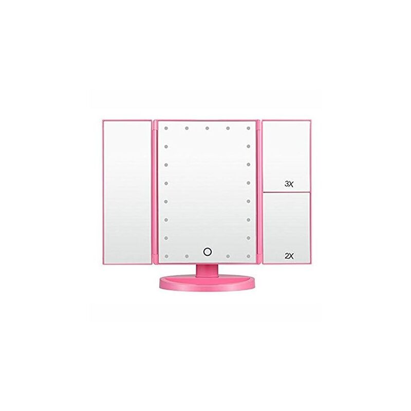 Дзеркало Superstar Magnifying Mirror для макіяжу з LED-підсвічуванням Рожевий