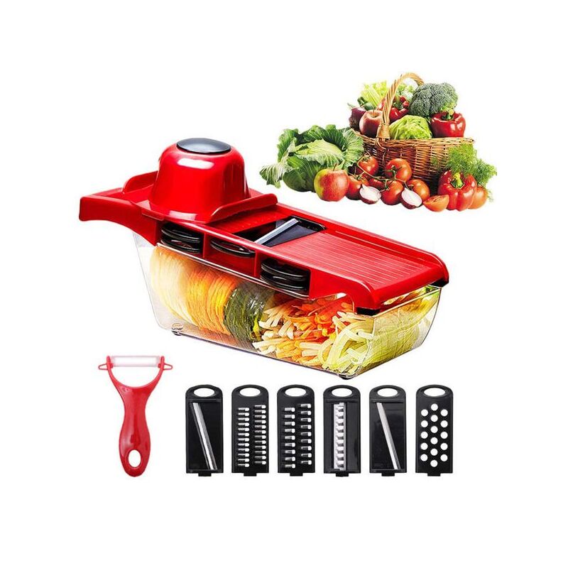 Овочерізка Mandoline Slicer 6 in 1 c контейнером, слайсер, тертка