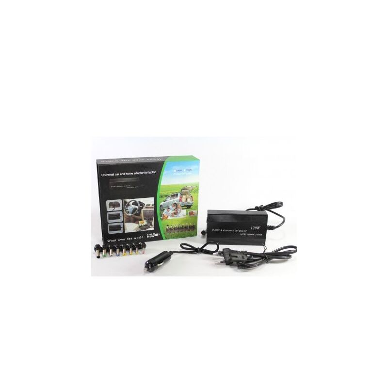 Зарядний пристрій 12V для ноутбука 120W + 220V