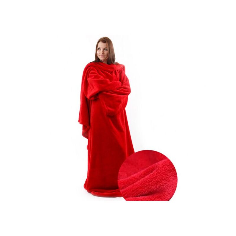 КОВДА-ПЛЕД З РУКАВАМИ SNUGGIE Червоний
