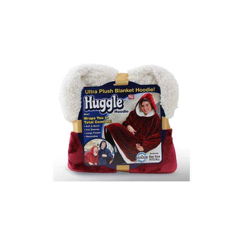 Плед Huggle з капюшоном Ultra Plush Blanket Hoodie Червоний