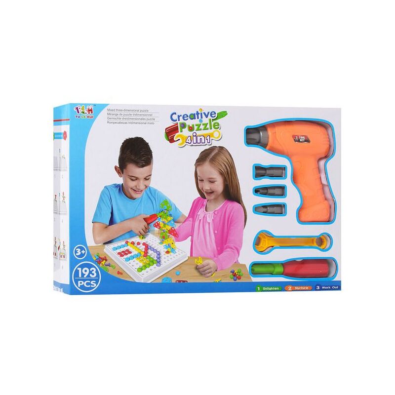 Мозаїка конструктор із шуруповертом Creative Puzzle 2D