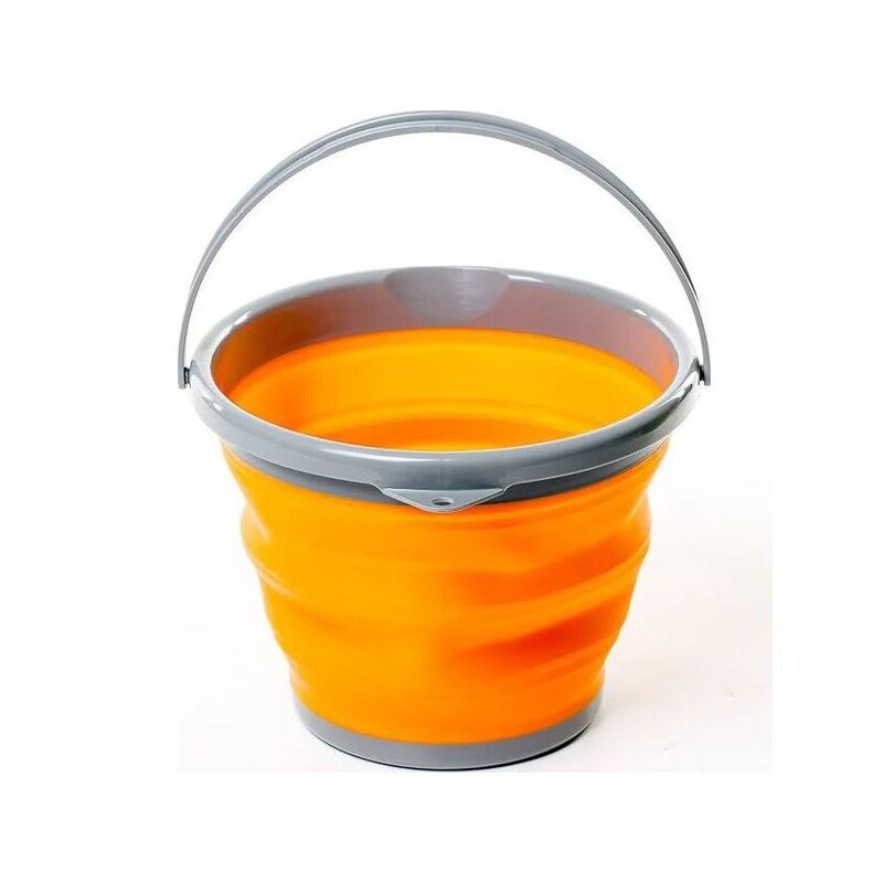 Складне відро Silicon Bucket 10лю Помаранчеве