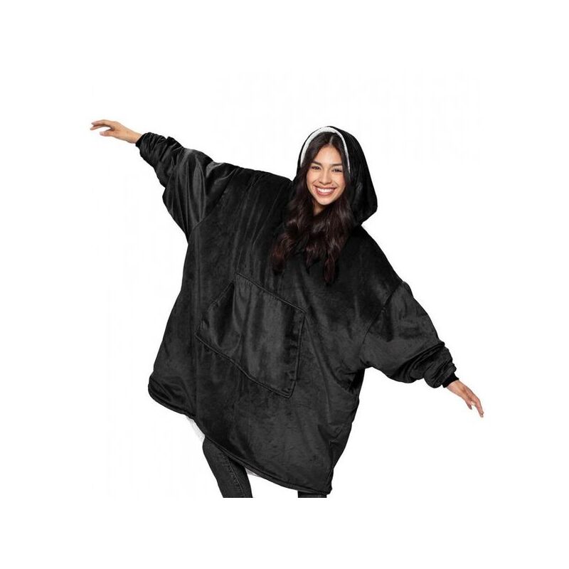 Плед Huggle з капюшоном Ultra Plush Blanket Hoodie Чорний