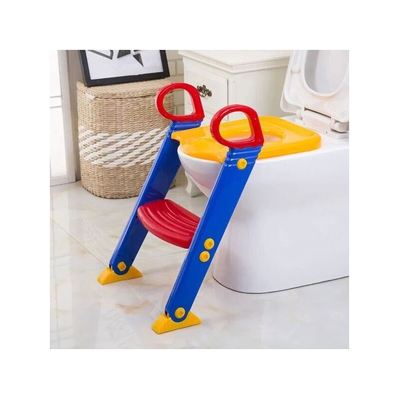 Дитяче сидіння на унітаз із сходинкою та ручками Children Toilet Trainer