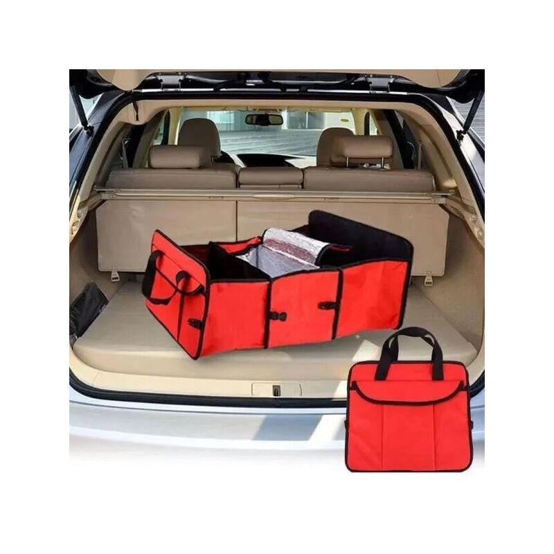 Органайзер холодильник у багажник автомобіля Trunk organizer cooler Червоний