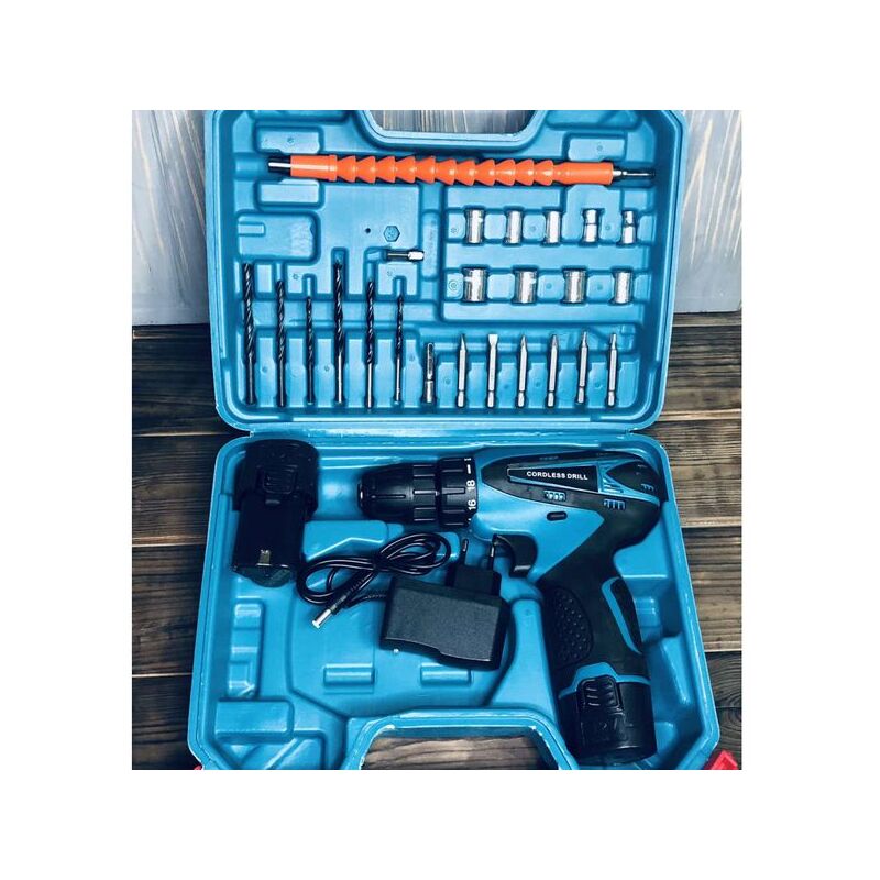 Шуруповерт акумуляторний з набором інструментів Cordless Drill