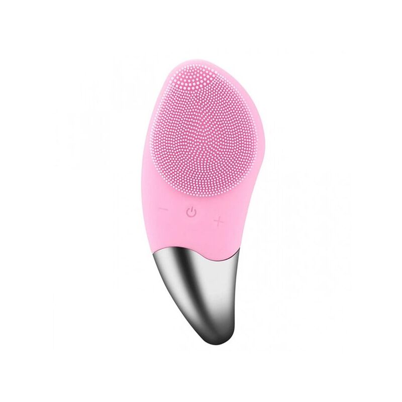 Електрична силіконова щітка-масажер для обличчя Sonic Facial Brush 3088 Рожева