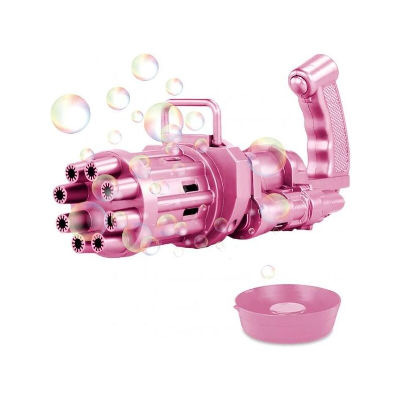 Дитяча автоматична іграшка пістолет-кулемет BUBBLE GUN BLASTER Рожевий