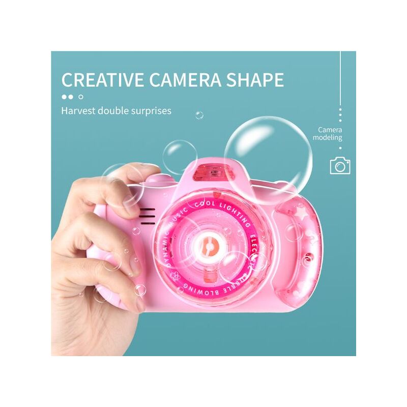 Фотоапарат для створення мильних бульбашок Bubble Camera 999 Рожевий