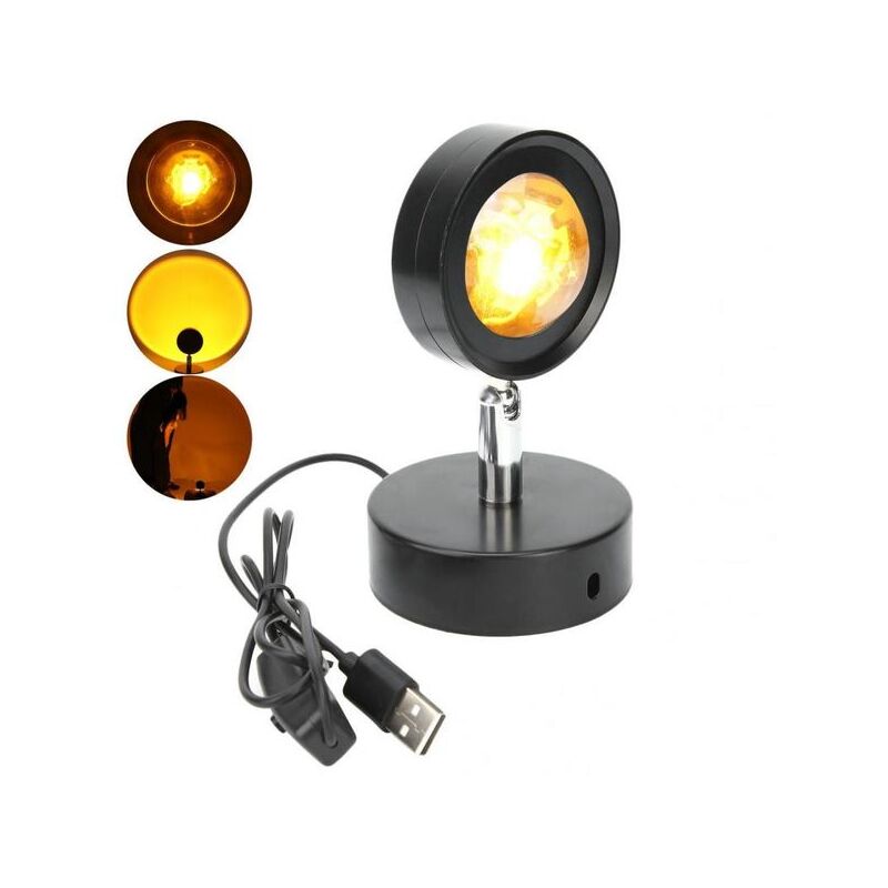 Лампа LED для селфі ефект заходу сонця Sunset Lamp 16 діоптрій