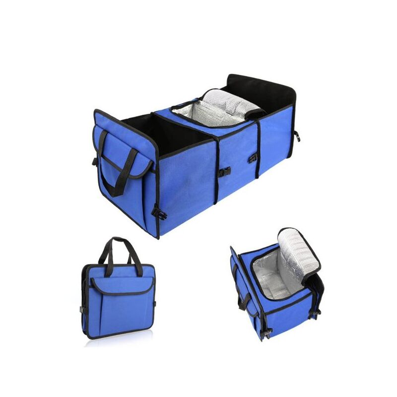 Органайзер холодильник у багажник автомобіля Trunk organizer cooler Синій