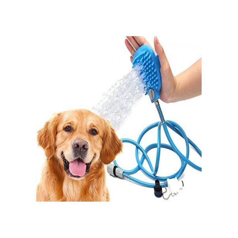 Щітка душ на долоню для купання великих собак Pet Bathing Tool зі шлангом