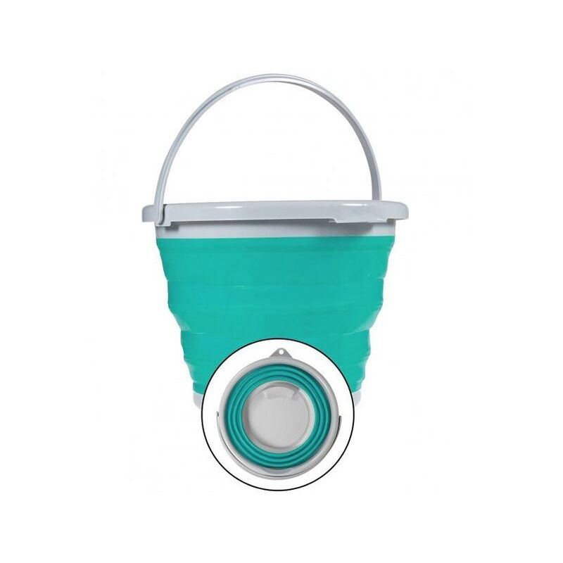 Складне відро Silicon Bucket 5л Бірюзове