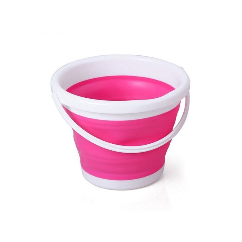 Складне відро Silicon Bucket 5л Рожеве