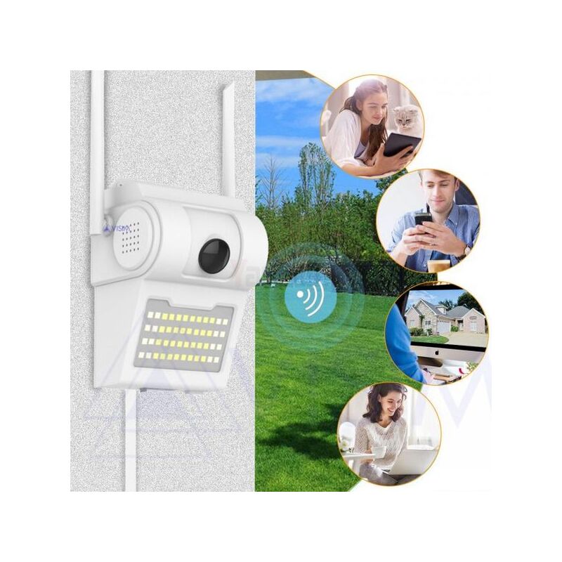 Вулична камера відеоспостереження Wifi з LED прожектором Wall Lamp Camera D2