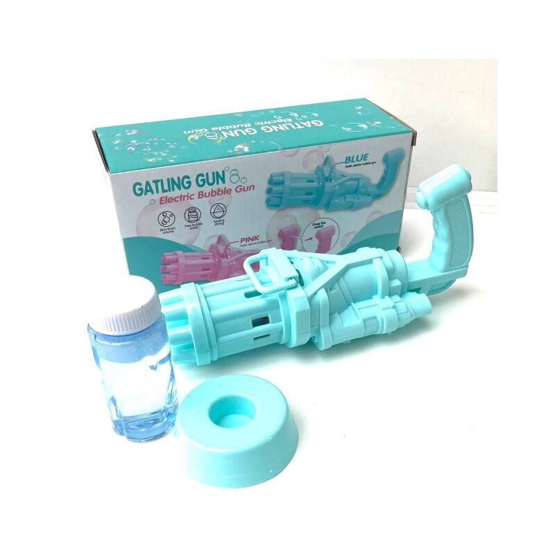 Дитяча автоматична іграшка пістолет-кулемет BUBBLE GUN BLASTER Блакитний