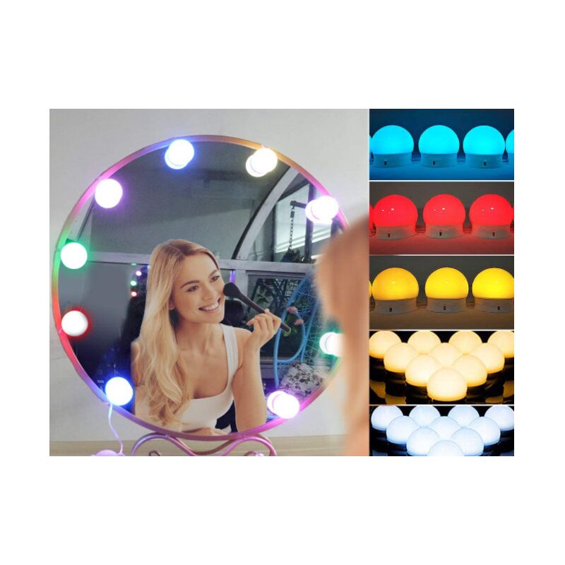 LED Підсвічування для дзеркала із пультом 10 ламп RGB Vanity Mirror Lights