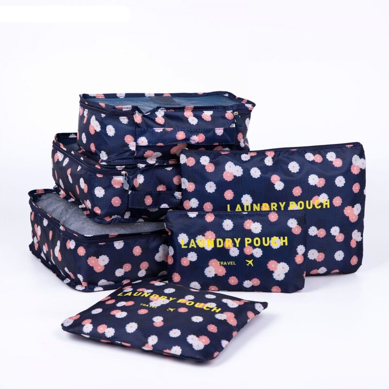 Набір дорожніх органайзерів Secret Pouch 6 в 1 у квіточку