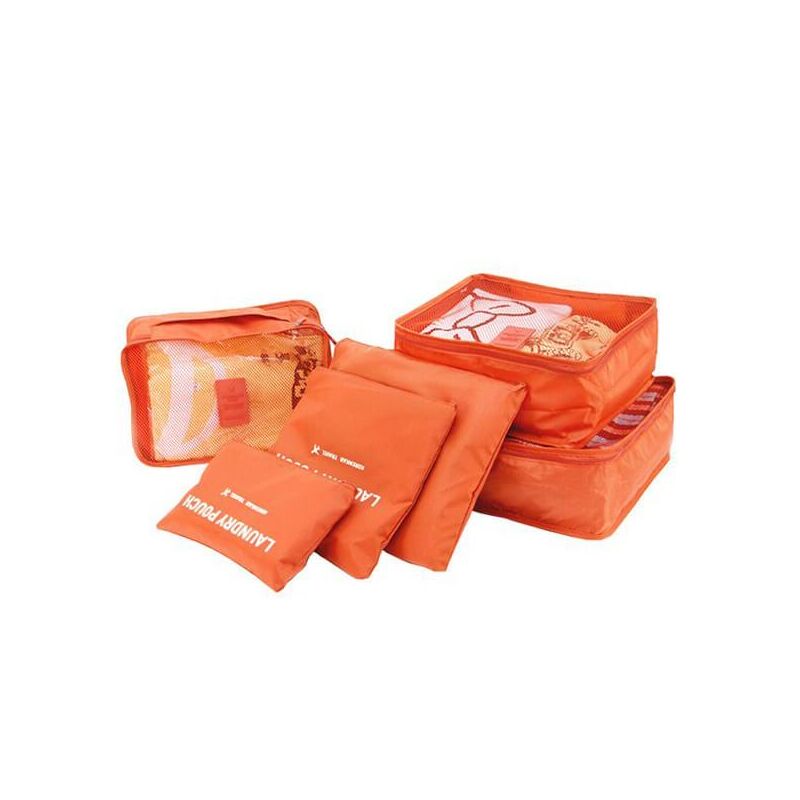 Набір дорожніх органайзерів Secret Pouch 6 в 1 Помаранчевий