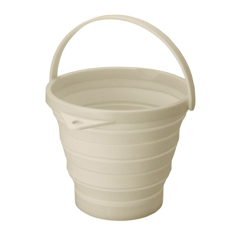 Складне відро Silicon Bucket 5л Бежеве