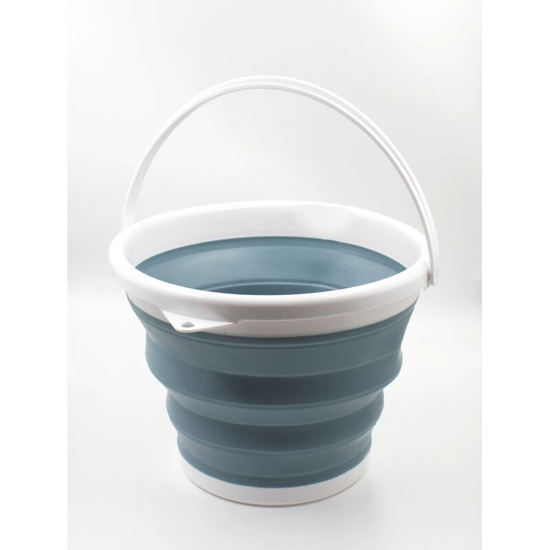 Складне відро Silicon Bucket 5л Сіре