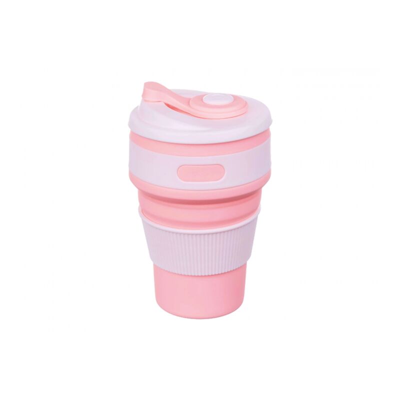 Чашка силіконова складна Collapsible Рожева