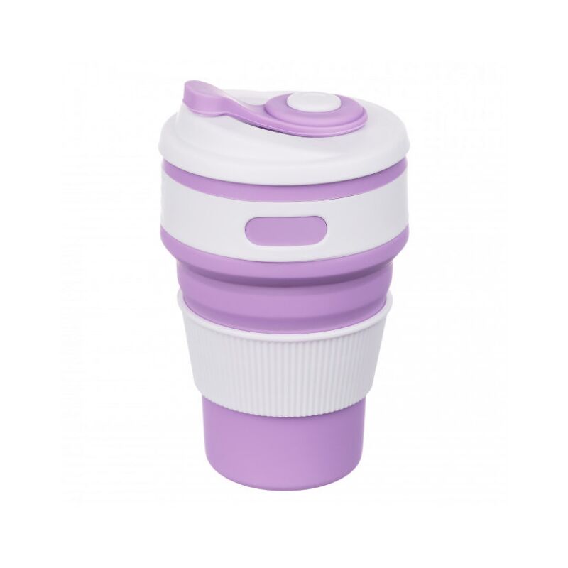 Чашка силіконова складна Collapsible Фіолетова