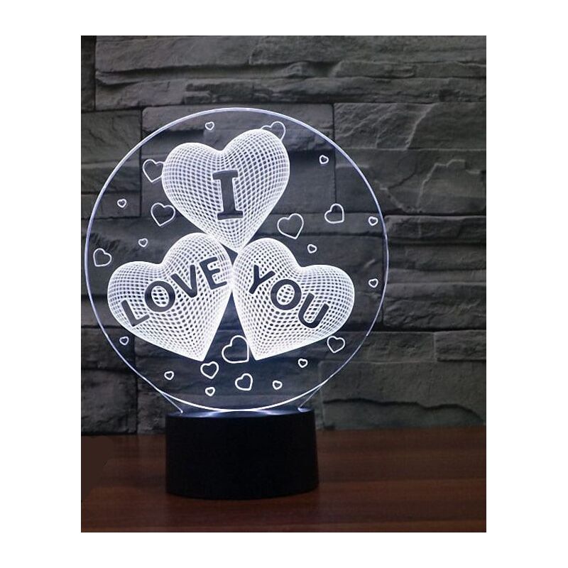 Настільний світильник Creative 3D I Love You