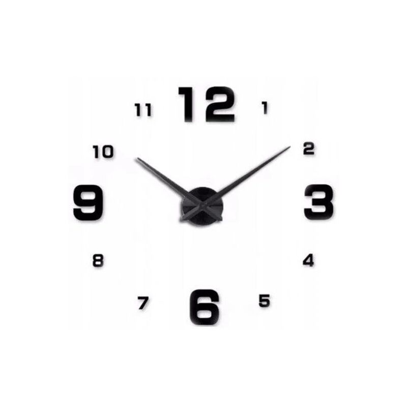 Настінний годинник 3D DIY CLOCK з цифрами Коричневий