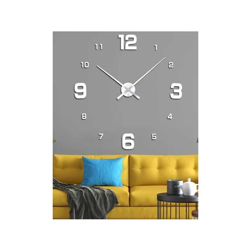 Настінний годинник 3D DIY CLOCK з цифрами Сірі