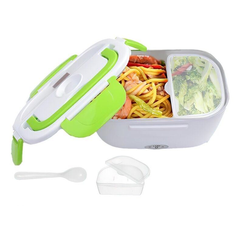 Ланч-бокс із функцією підігріву їжі Electric lunch box Зелений