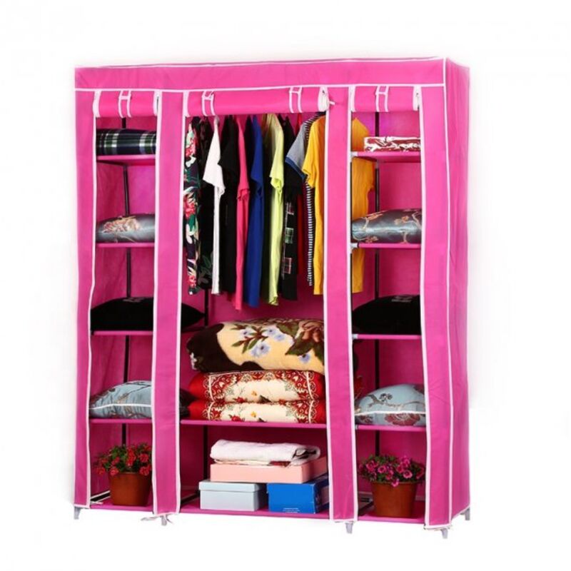 Тканинна шафа HCX Storage Wardrobe Pink, 150*45*175 см