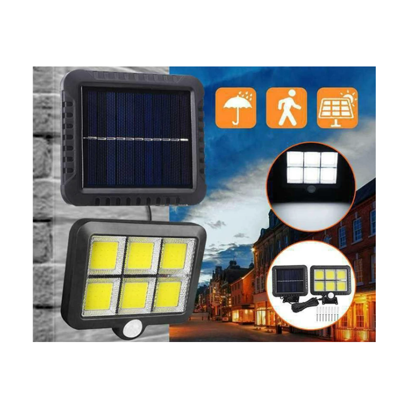 Ліхтар вуличний COB Split solar wall lamp на сонячній батареї з датчиком руху і акумулятором