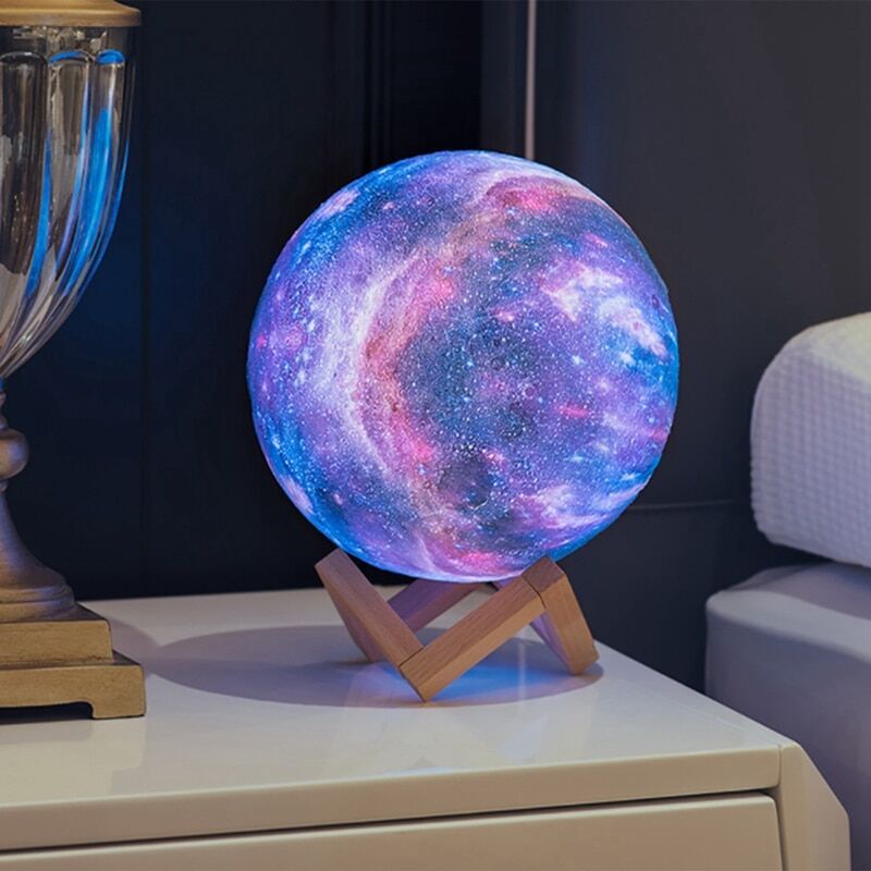 Настільний RGB світильник нічник Місяць 3D Moon Night