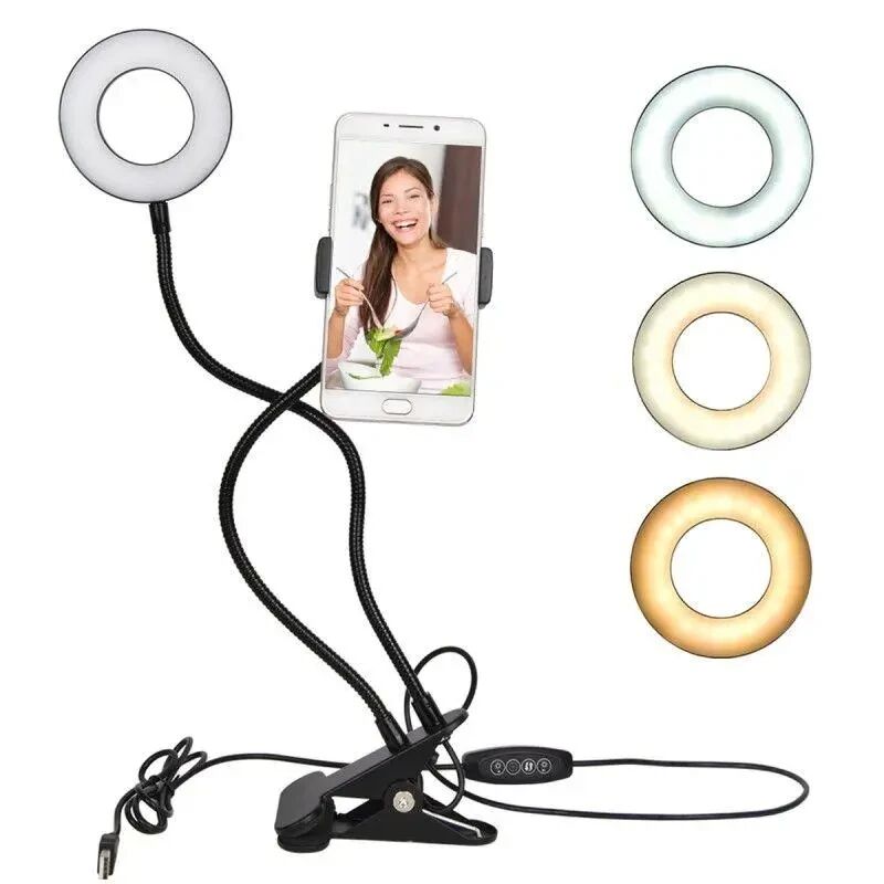 Кільце для селфі tripod with led ring+mic holder