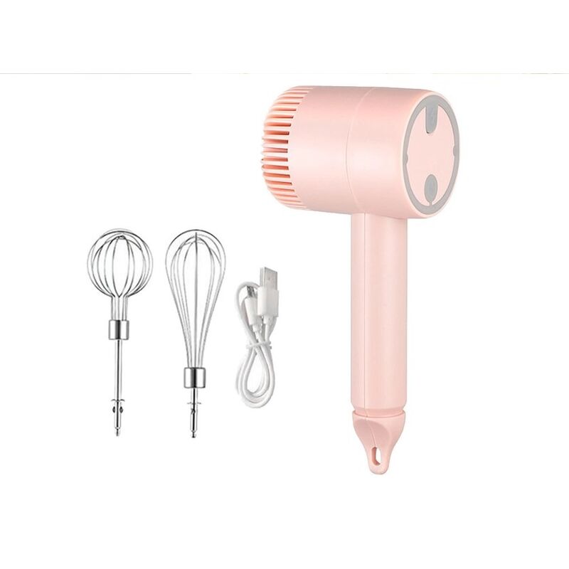 Міксер-блендер подрібнювач USB Бездротовий Whisk Milk Frother Рожевий