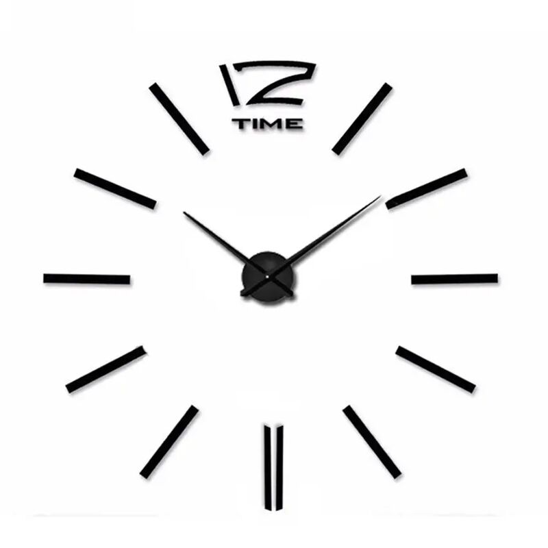 Великий настінний 3D годинник DIY Clock см Чорний