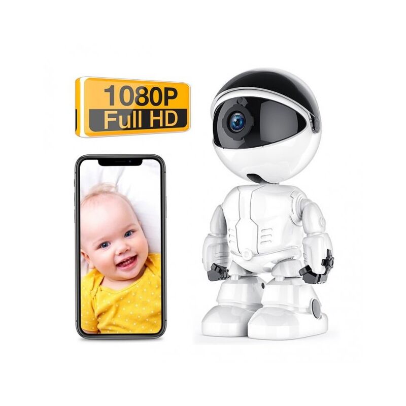 Цифрова поворотна Wi-Fi відеоняня Robot FullHD