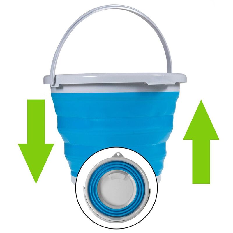 Складне відро Silicon Bucket 5л Синій