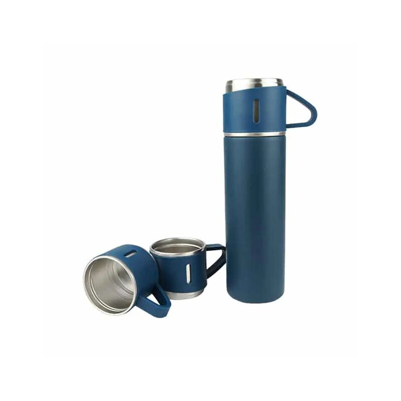 Подарунковий набір вакуумний термос із нержавіючої сталі Vacuum Flask SET Синій