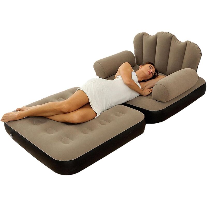 Надувний диван ліжко Infiatable Sofa Коричневий