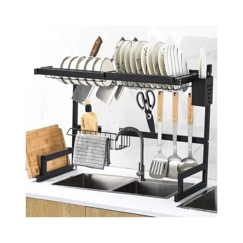 Металева дворівнева кухонна сушарка для посуду Kitchen Rack