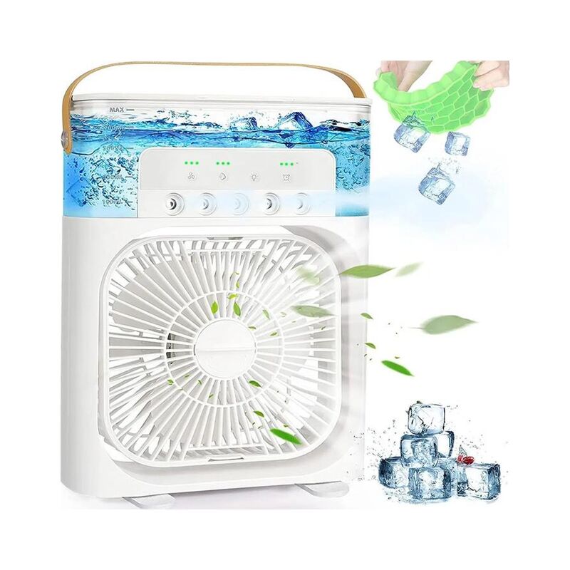 Міні вентилятор з контейнером для льоду Air Cooler Fan