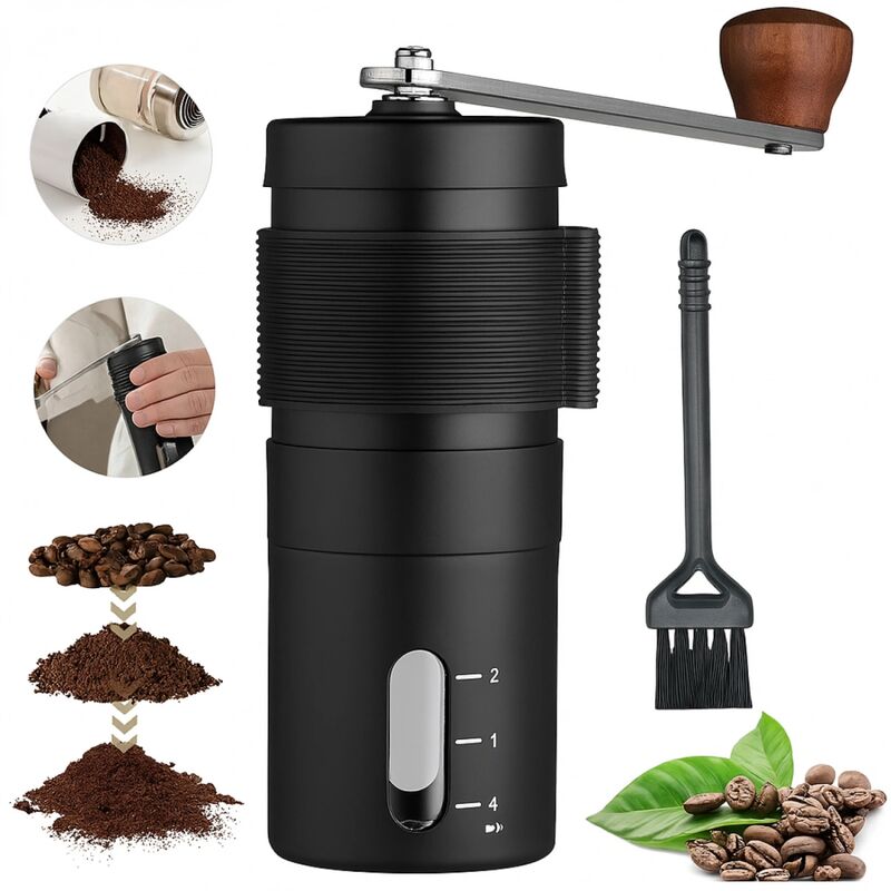 Ручна кавомолка Manual Coffe Grinder Чорна