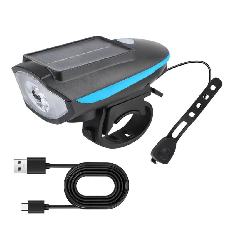 Велосипедний ліхтар акумуляторний USB Solar Bicycle light